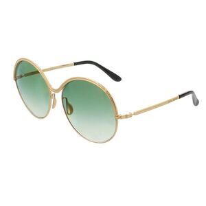 Elie Saab ES011S 0PEF Gold Round Sunglasses